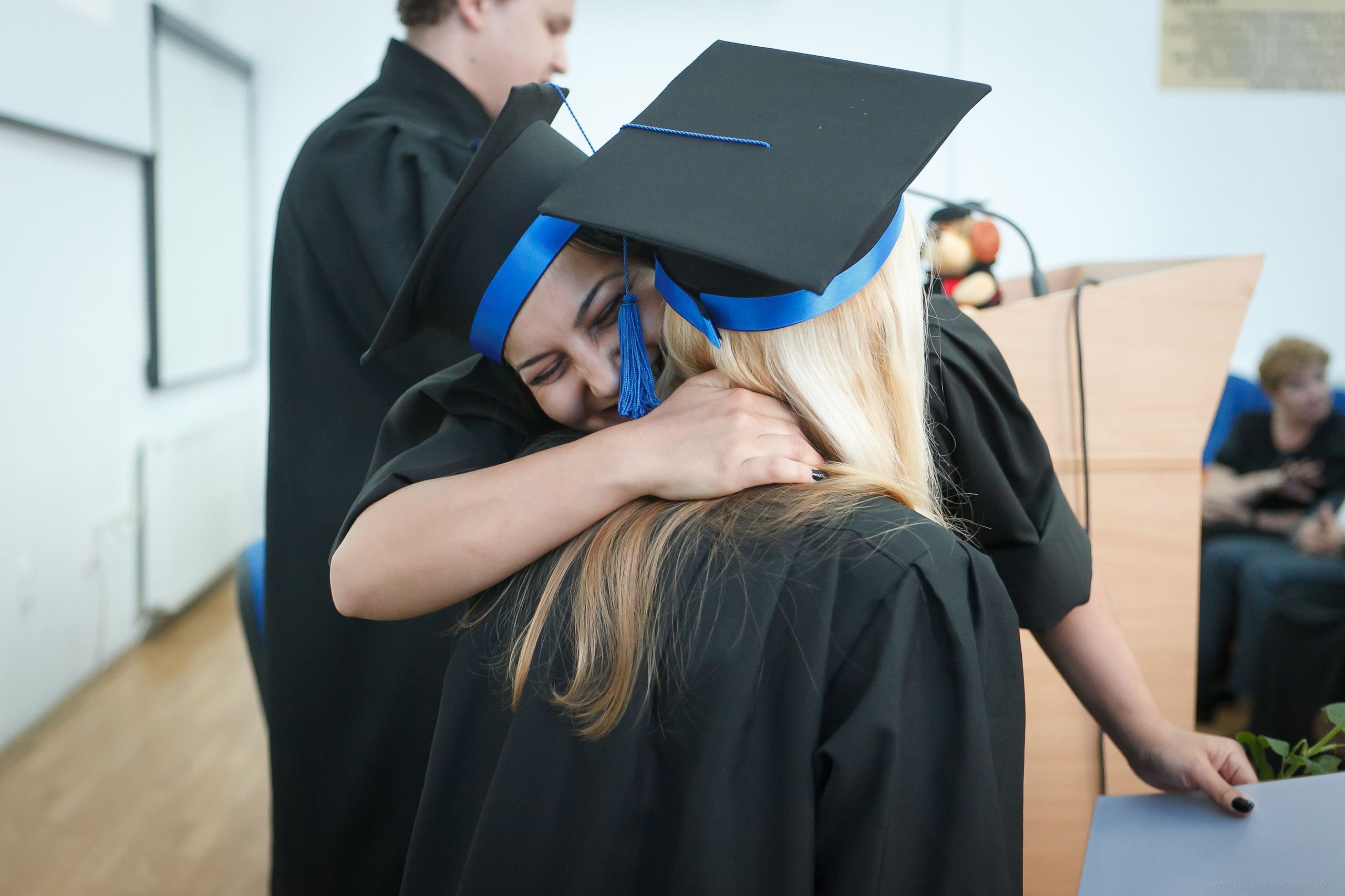 Graduating students at a UK university ceremony