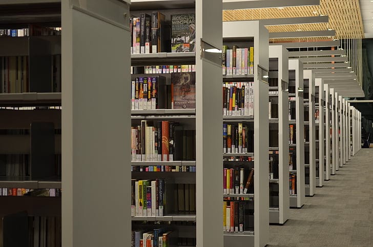 Interior of a UK university library